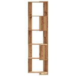 vidaXL Bibliothèque d'angle 5 niveaux chêne artisanal bois ingénierie