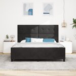 Cadre de lit en velours noir vidaXL 180x200 cm