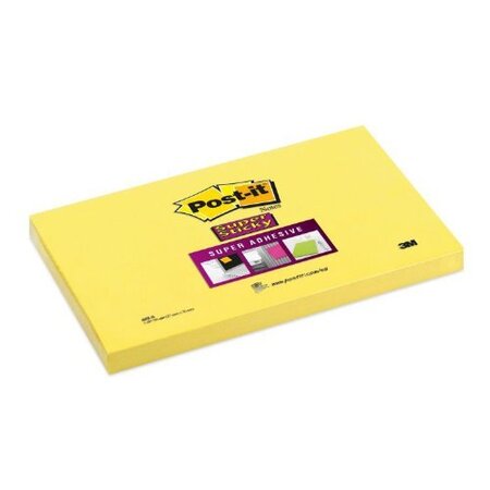 Bloc Notes 90f Super Sticky 127 x 76 mm Jaune POST-IT