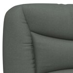 vidaXL Cadre de lit sans matelas gris foncé 180x200 cm tissu