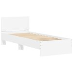 vidaXL Cadre de lit sans matelas avec lumières LED blanc 90x200 cm