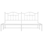vidaXL Cadre de lit métal sans matelas et tête de lit blanc 193x203 cm