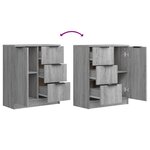 vidaXL Buffets 2 Pièces Sonoma gris 60x30x70 cm Bois d'ingénierie
