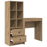 vidaXL Bureau avec rangement Chêne artisanal Bois d'ingénierie