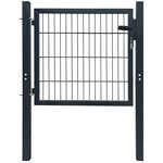 vidaXL Portillon 2D (simple) Gris anthracite 106x130 cm
