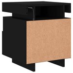vidaXL Armoire de chevet avec lumières LED noir 40x39x48 5 cm