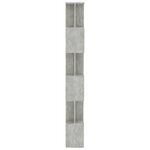 vidaXL Bibliothèque/Séparateur de pièce Gris béton Bois d'ingénierie