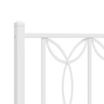 vidaXL Cadre de lit métal avec tête de lit blanc 80x200 cm