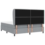 Lit à ressorts vidaXL avec matelas gris clair 180x200 cm en tissu