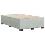 vidaXL Cadre de lit gris clair 120x190 cm velours