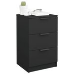 vidaXL Tables de chevet 2 Pièces noir 40x36x65 cm