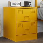 vidaXL Table de chevet jaune 34 5x39x44 cm acier