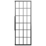 vidaXL Cabine de douche ESG dépoli 80x80x180 cm Noir