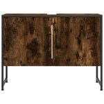 vidaXL Armoire lavabo de salle de bain chêne fumé bois d'ingénierie