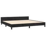 vidaXL Cadre de lit avec tête de lit Noir 200x200 cm Velours