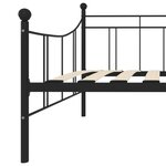 vidaXL Cadre de lit de repos Noir Métal 90 x 200 cm
