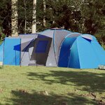 vidaXL Tente familiale à dôme 12 personnes bleu imperméable