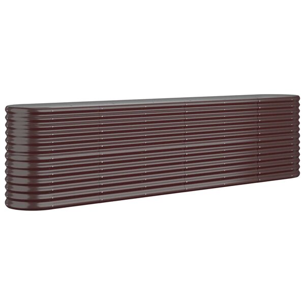 vidaXL Lit surélevé de jardin Acier enduit de poudre marron