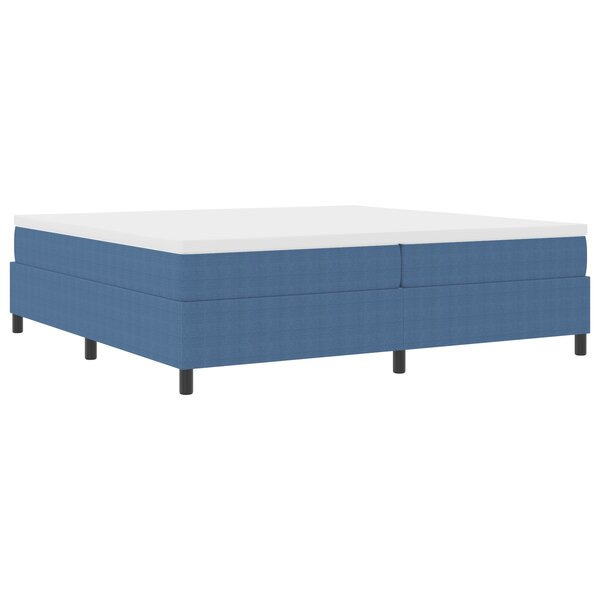Box Spring VidaXL Bleu 200x200 cm en Tissu Corde