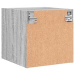 vidaXL Tables de chevet et portes vitrées 2Pièces sonoma gris 35x37x35cm