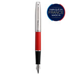 Waterman emblème stylo plume  rouge  plume fine  encre bleue  coffret cadeau