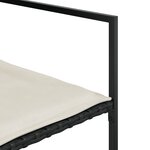 vidaXL Ensemble à manger de jardin 11 Pièces coussins noir résine tressée