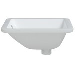 vidaXL Évier de salle de bain blanc rectangulaire céramique
