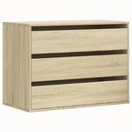 vidaXL Commode d'angle chêne sonoma 80x41x58 cm bois d'ingénierie