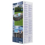 Bestway Ensemble de piscine ovale Power Steel 488x305x107 cm