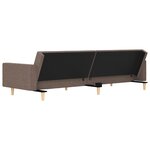 vidaXL Canapé-lit à 2 places avec deux oreillers taupe tissu
