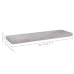 vidaXL Étagère murale flottante Gris béton 80x23 5x3 8 cm MDF