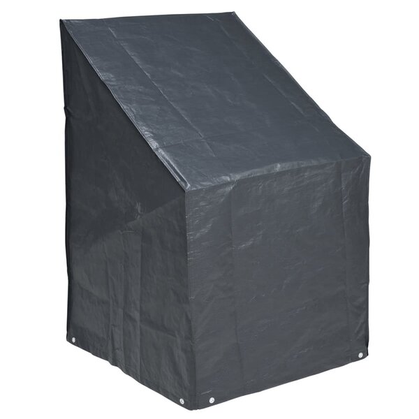 Housse pour chaises empilées Nature 110 x 68 x 68 cm PE gris foncé