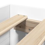 vidaXL Cadre de lit sans matelas blanc 100x200 cm bois d'ingénierie
