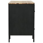 vidaXL Bureau à double piédestal Bois de sapin et acier 120x50x76 cm