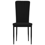 vidaXL Chaises à manger lot de 4 Noir Velours