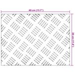 vidaXL Plaques en Aluminium à Chevrons - 2 Pack  Antidérapantes  40x30 cm