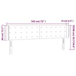 vidaXL Tête de lit avec oreilles Crème 183x16x78/88 cm Tissu