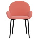 vidaXL Chaises à manger lot de 2 Rose Velours