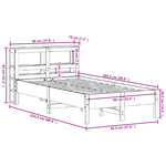 vidaXL Cadre de lit sans matelas cire marron 90x200 cm bois pin massif