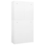 vidaXL Armoire de bureau Blanc 90x40x180 cm Acier