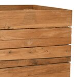 vidaXL Lit surélevé 150x40x72 cm bois de teck recyclé et acier