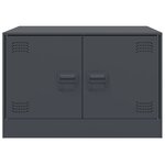 vidaXL Table basse anthracite 67x50x44 cm acier