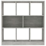 vidaXL Bibliothèque Gris béton 97 5x29 5x100 cm Bois d'ingénierie