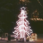 vidaXL Arbre de Noël pliable avec LED Blanc chaud 87x87x93 cm