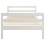 vidaXL Cadre de lit sans matelas blanc 80x200 cm bois massif de pin
