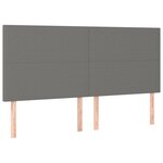 vidaXL Têtes de lit 4 Pièces Gris clair 90x5x78/88 cm Tissu