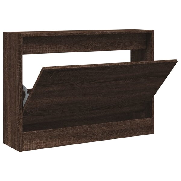 vidaXL Armoire à chaussures chêne marron 80x21x57 cm Bois d'ingénierie
