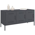 vidaXL Meuble TV anthracite 100 5x39x50 5 cm acier