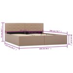 vidaXL Cadre de lit avec rangement hydraulique Similicuir 160x200 cm