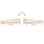vidaXL Lit de jour sans matelas 80x200 cm bois de pin massif